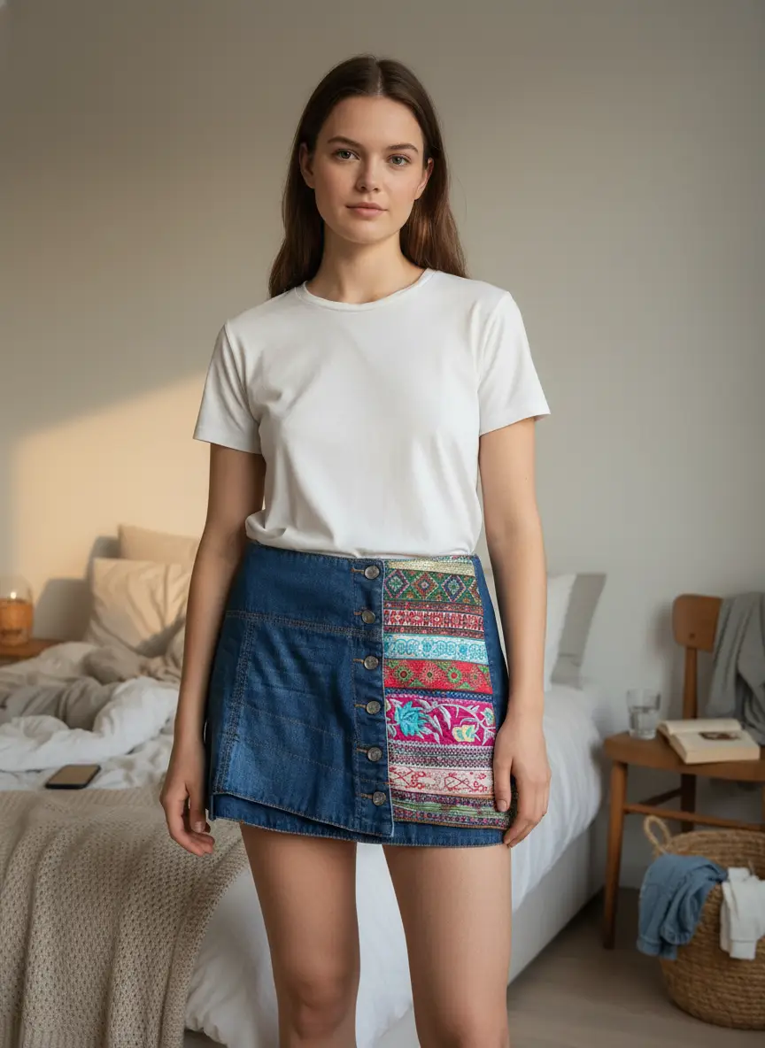 AI generated fashion model wearing the garment